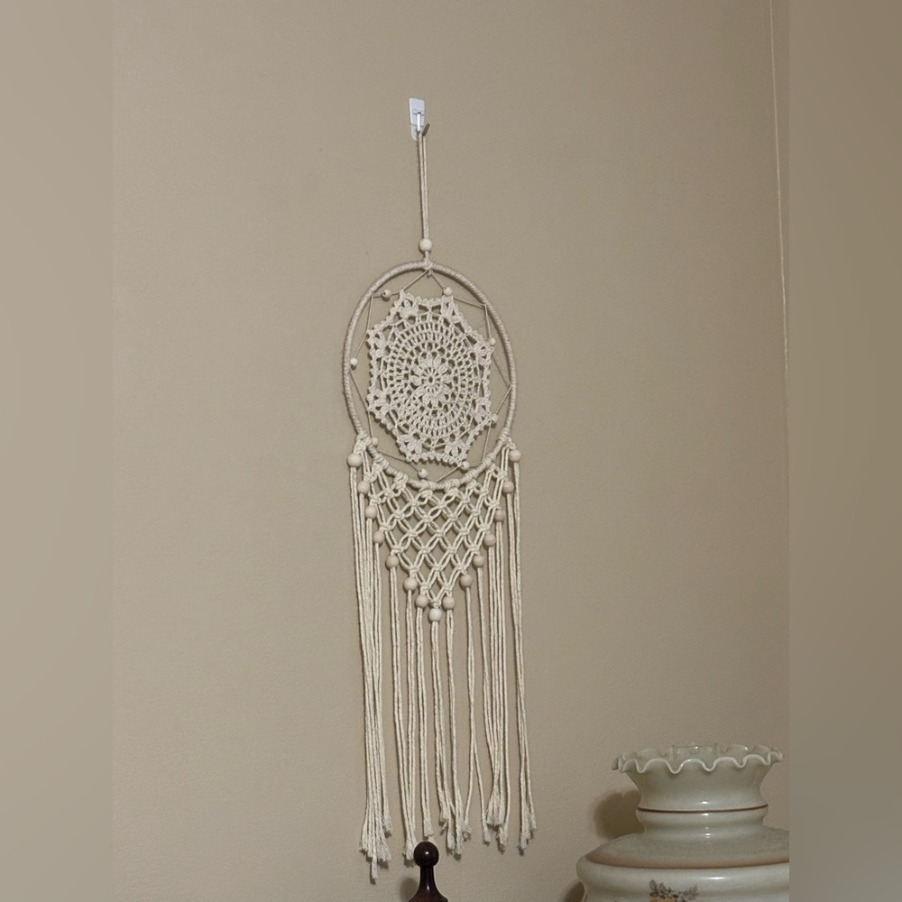 Elegant Cream Dreamcatcher Wall Decor